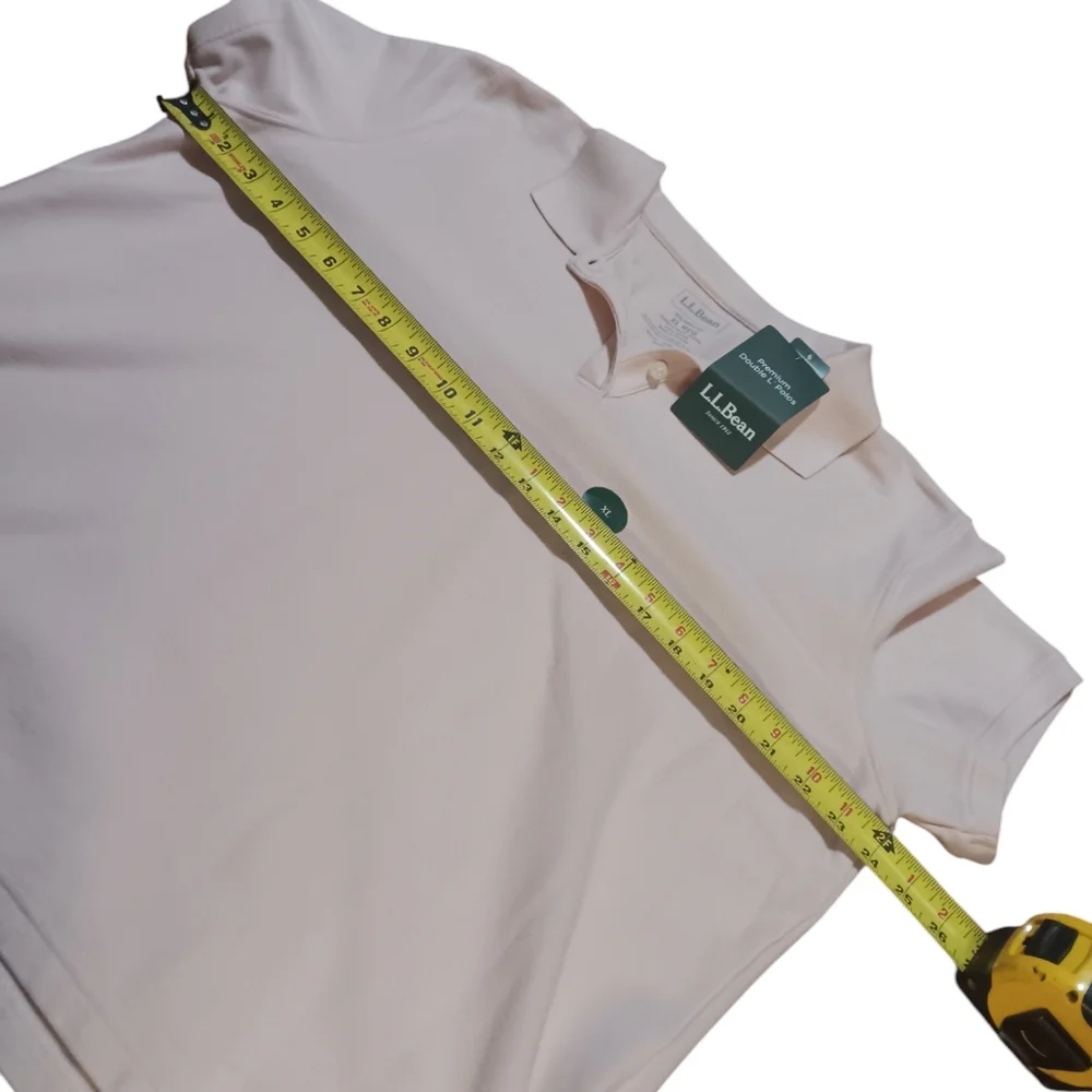 🩷L.L. BEAN WOMEN'S SIZE XL SHELL PINK SHORT SLEEVE POLO SHIRT. - Picture 6 of 7